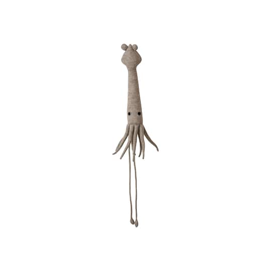 Hello Honey® 51" Gray & Black Handmade Wool Felt Squid Wall Hanging
